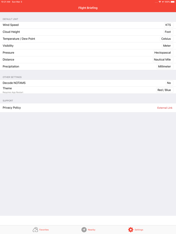 Flight Briefing iPad screenshot
