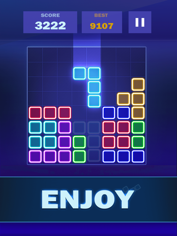 Glow Block Puzzle Legend iPad screenshot