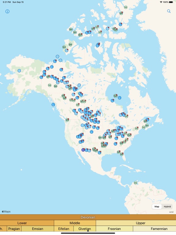 Devonian Lithological Database iPad screenshot