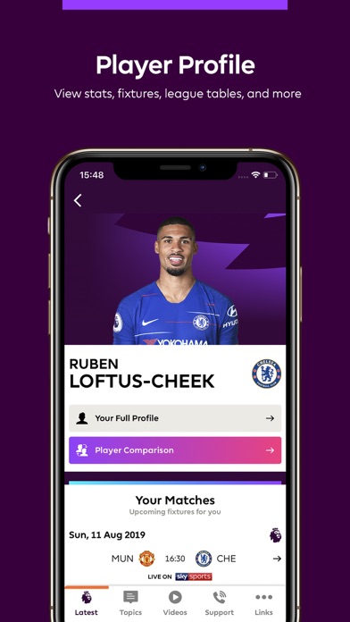 Premier League Player App Screenshot
