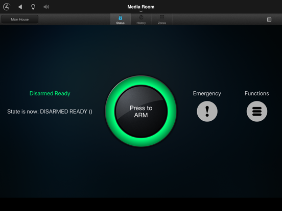 Control4 for OS 2 iPad screenshot