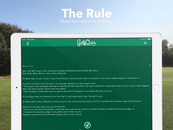 GolfQuis iPad screenshot 4 - Sports app