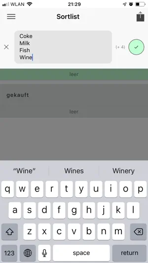 Shopping list - Sortlist screenshot 3
