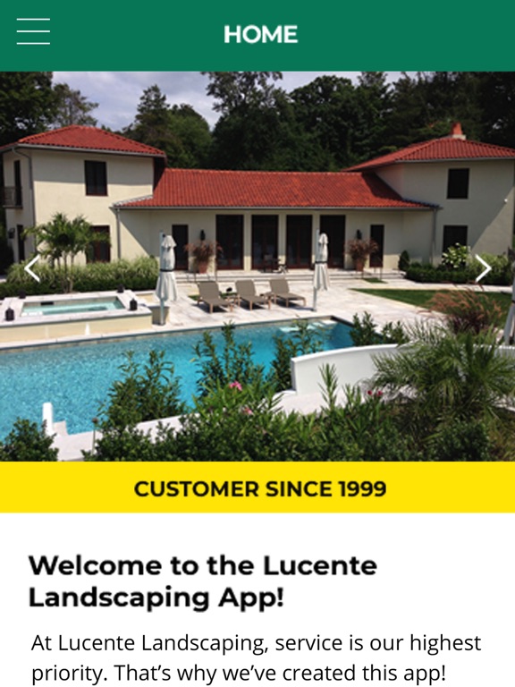 Lucente Landscaping iPad screenshot 1 - Business app