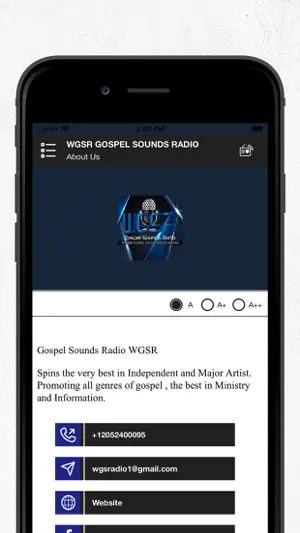 WGSR GOSPEL SOUNDS RADIO screenshot 4