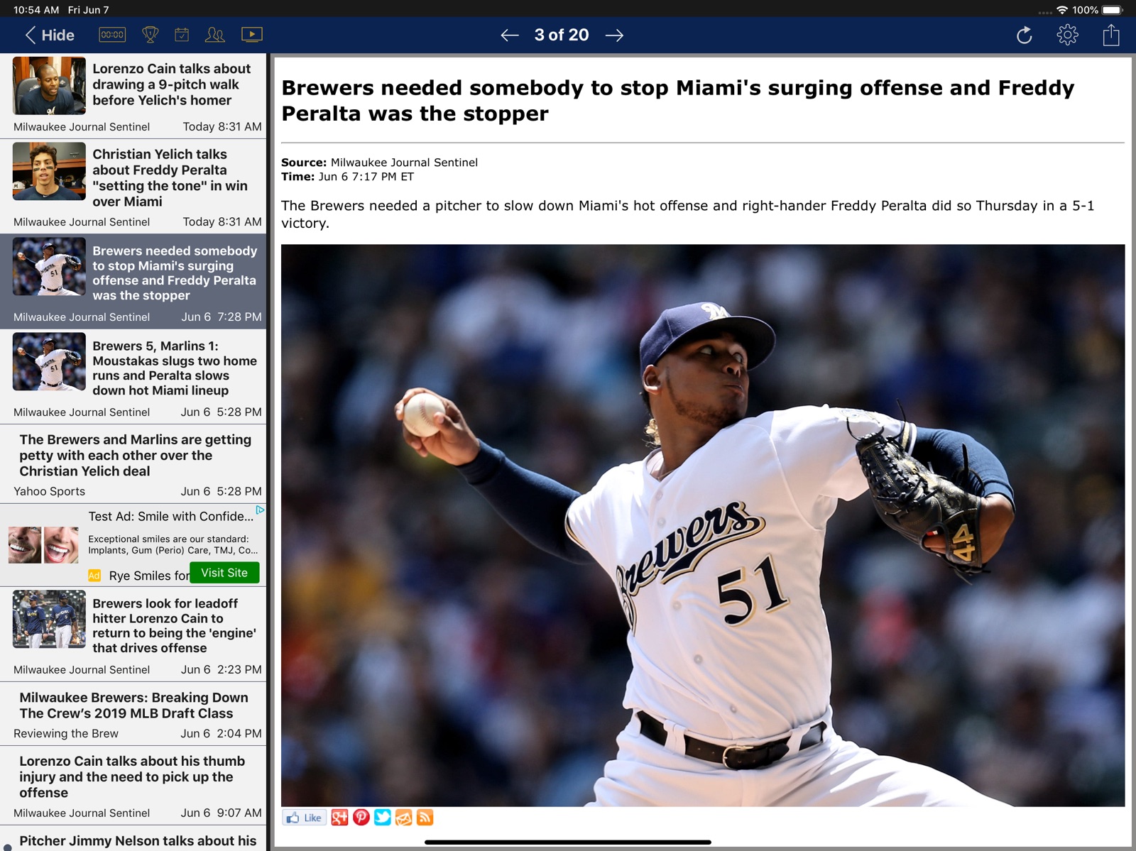 Baseball News - MLB edition ipad screenshot 1