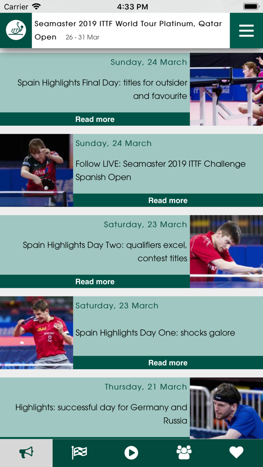 #2. ITTF (iOS) By: Bornan Sports Technology
