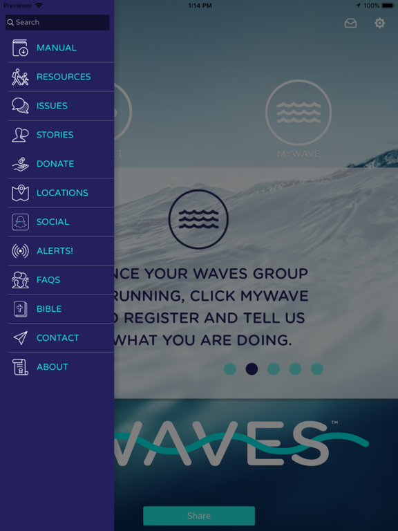WAVES IN ACTION iPad screenshot 2 - Lifestyle app