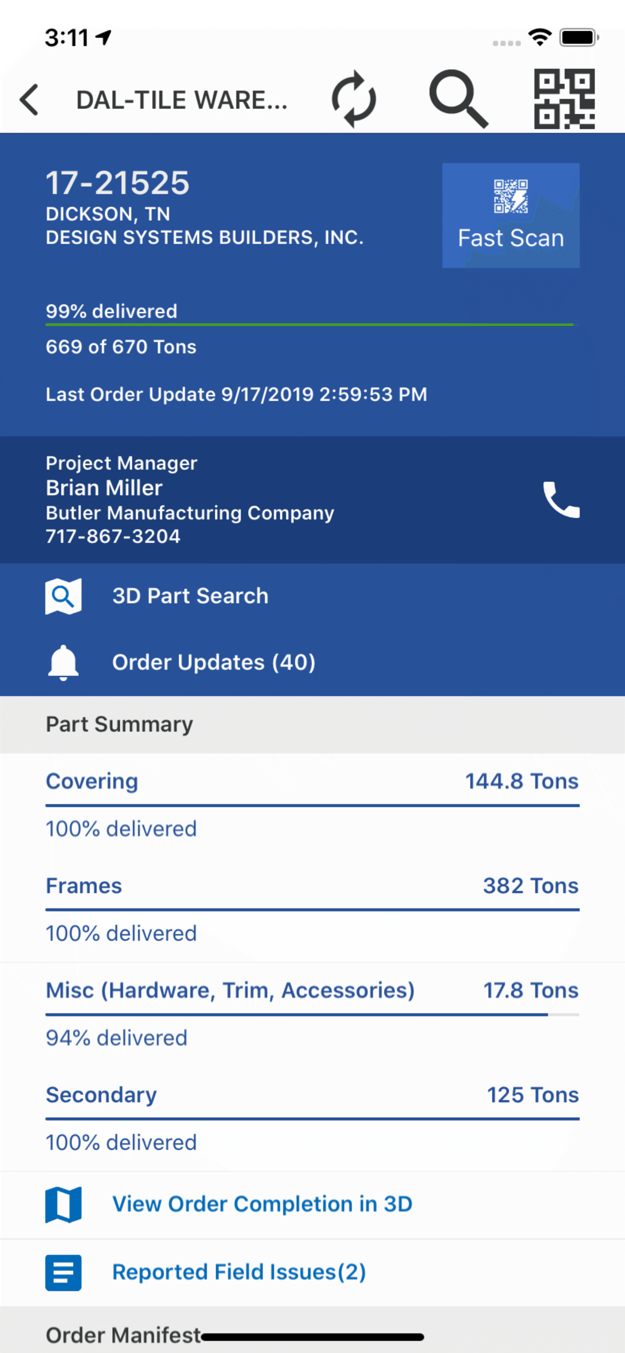 Butler Order-Trac