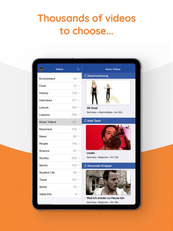 Yabla German iPad screenshot 5 - Education app