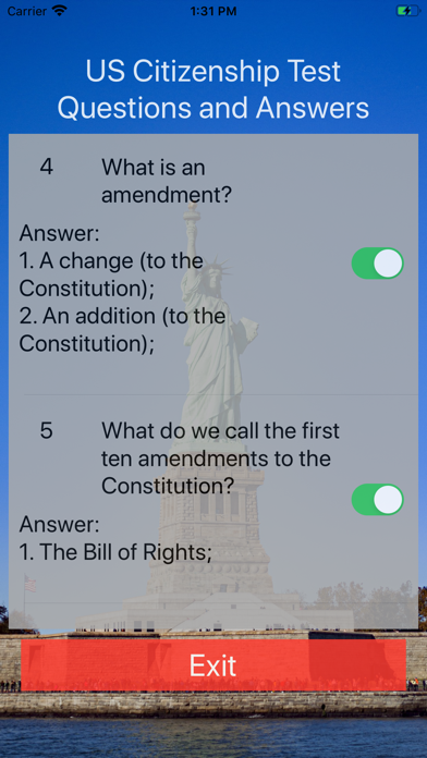 Citizenship Test Preparation Screenshot