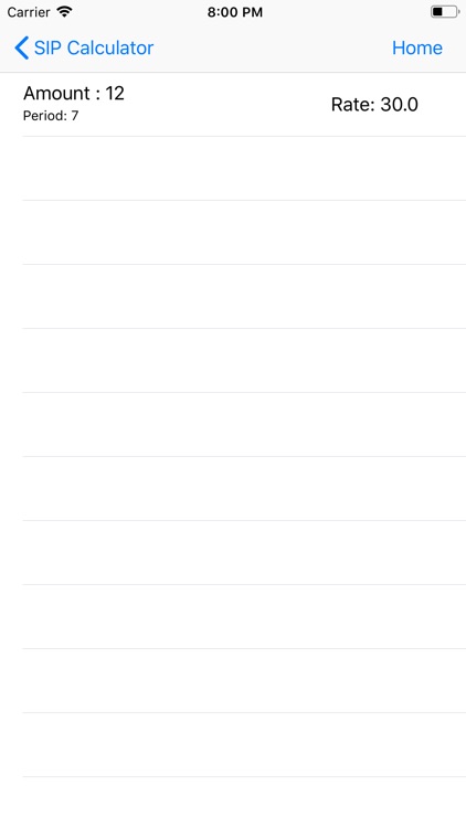 SIP Calc with History