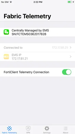 FortiClient screenshot 1