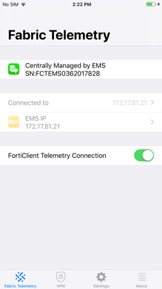 FortiClient screenshot 1