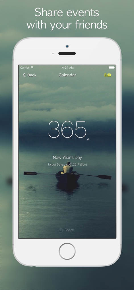 Countdown° - This tool allows users to easily share individual event countdowns directly from the dedicated event screen, complete with a prominent countdown display.