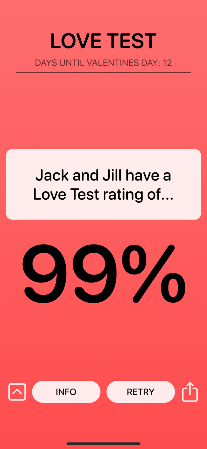 Love Test Compatibility Rating