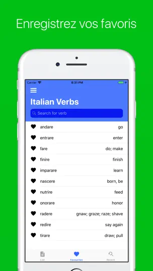 Capture d'écran de Les Verbes Italiens sur iPhone 4