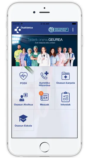 Captura de pantalla de Portal Móvil Osakidetza en iPhone 3