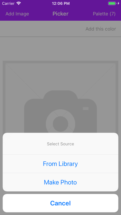 Screenshot #1 pour Color picker, palette creator