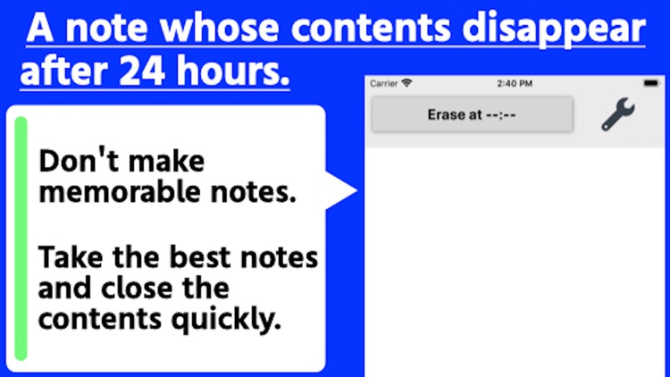Notes that disappear after 24H
