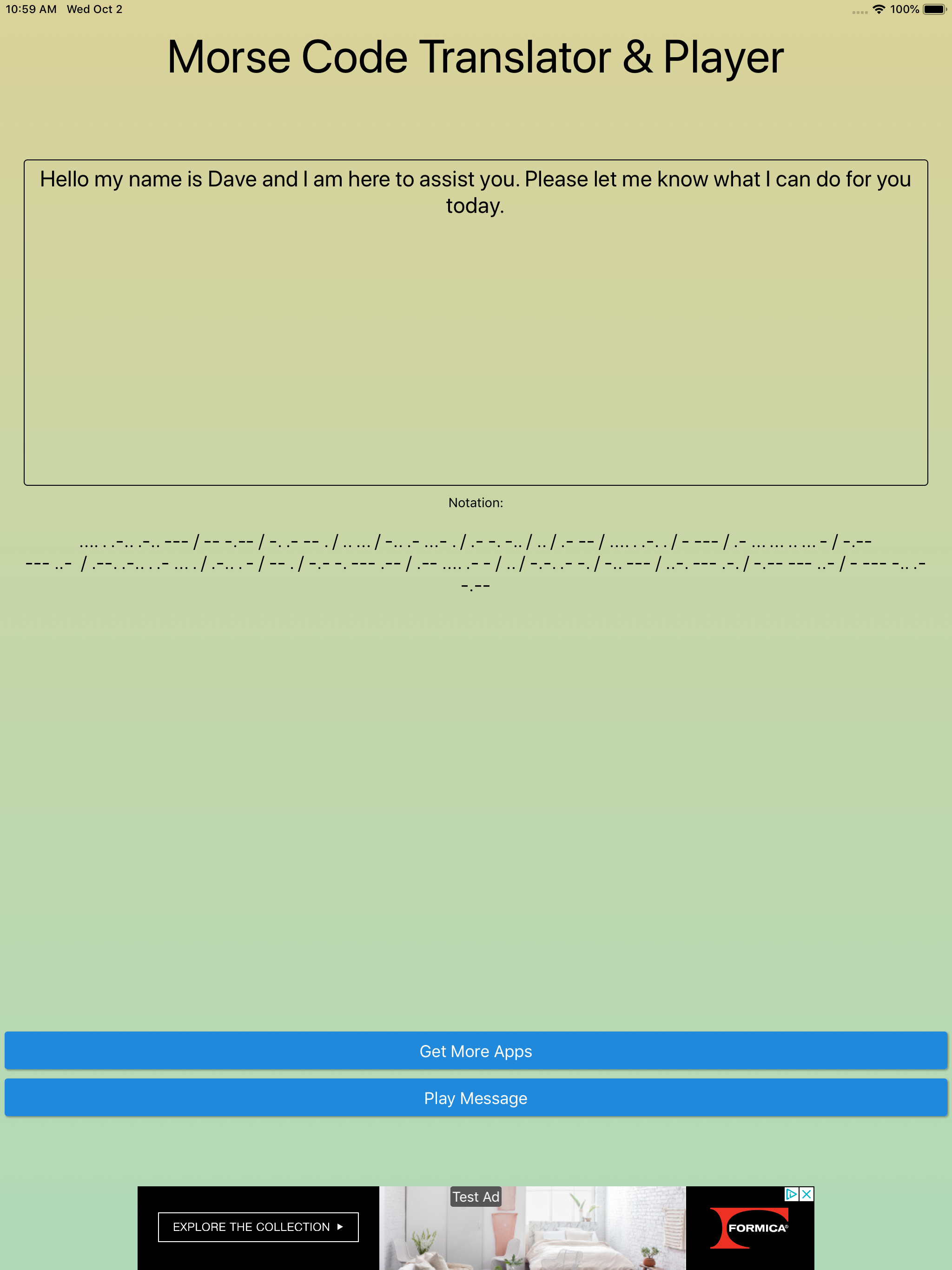 Morse Code Translator Player