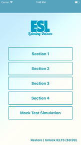 IELTS English Listening Test screenshot