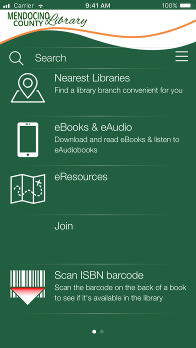 Mendocino County Library App Screenshot