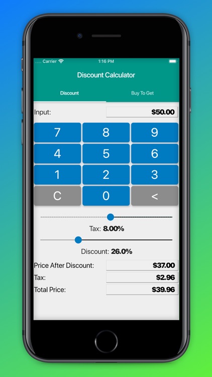 Easy Discount Total Calculator