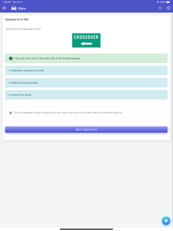 Delaware DMV Practice Test iPad screenshot