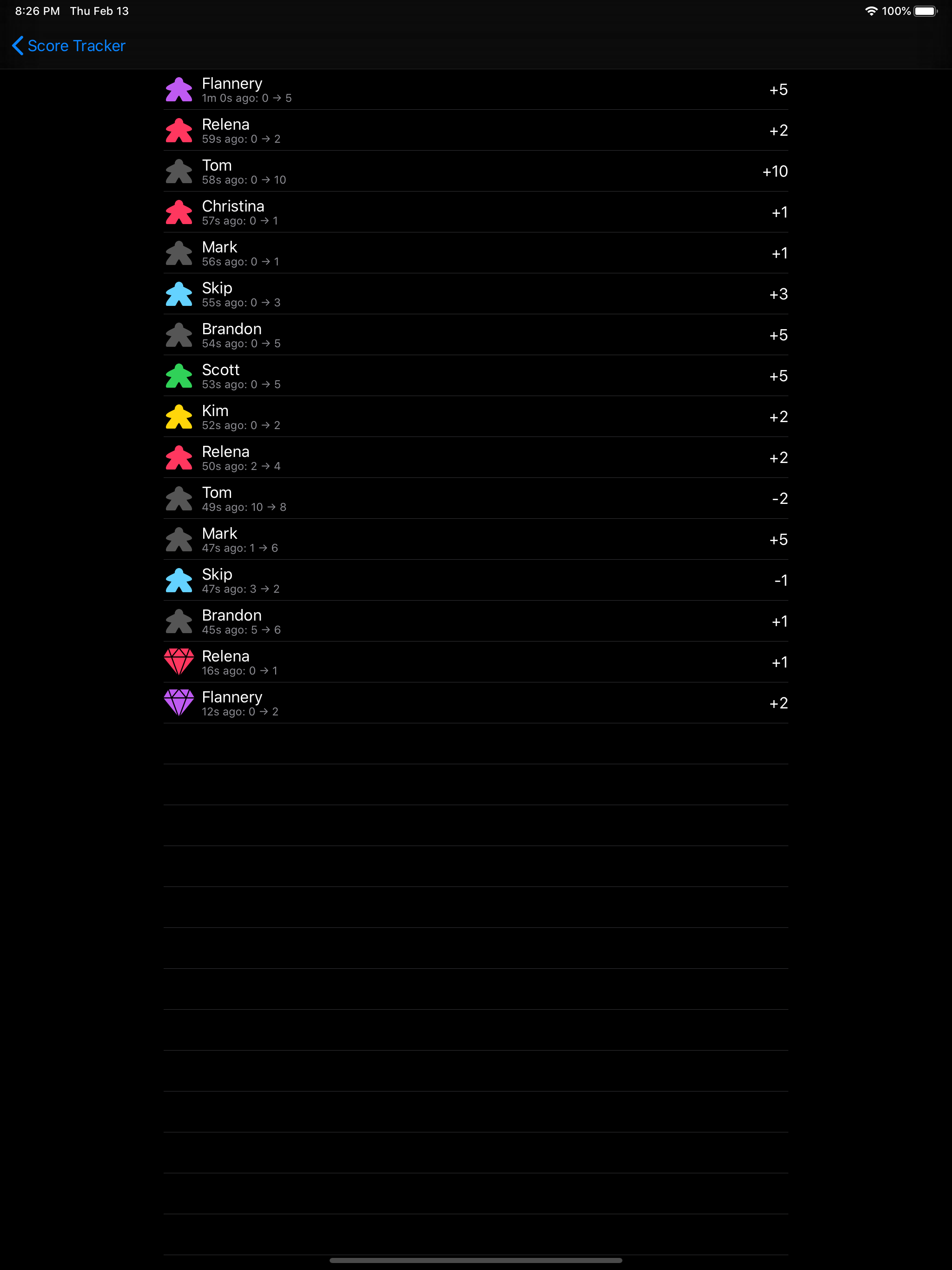 Game Score Tracker