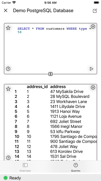 Screenshot #1 pour PostgreSQL Commander