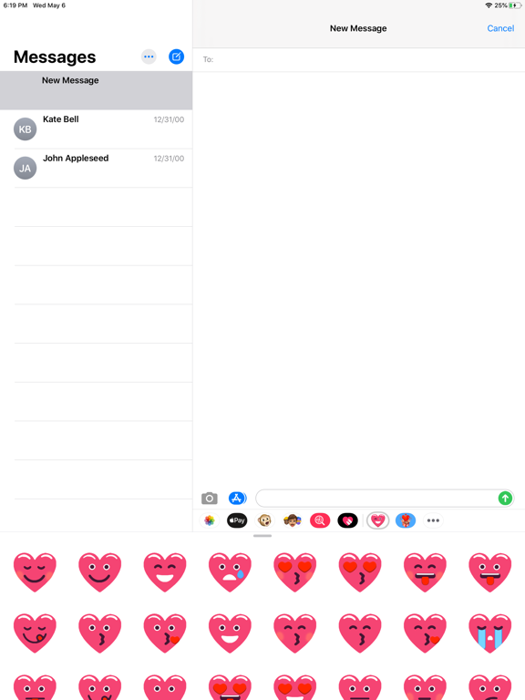 Screenshot #5 pour Heart Pink Love Emoji Stickers