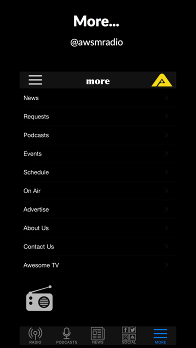 AWSM Radio Screenshot