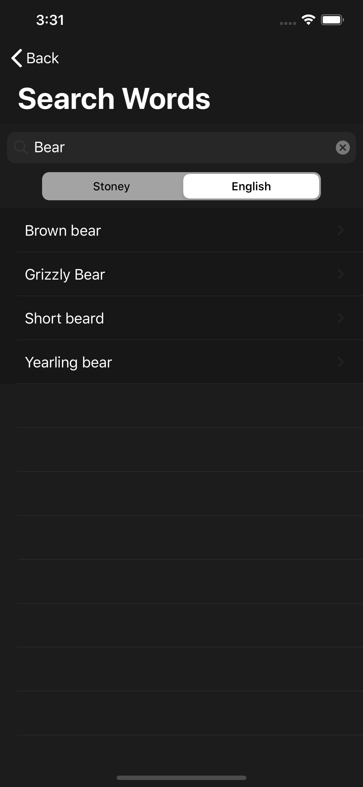 Stoney Language Dictionary