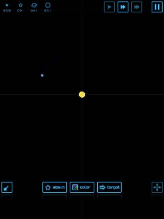 Planet simulation iPad screenshot