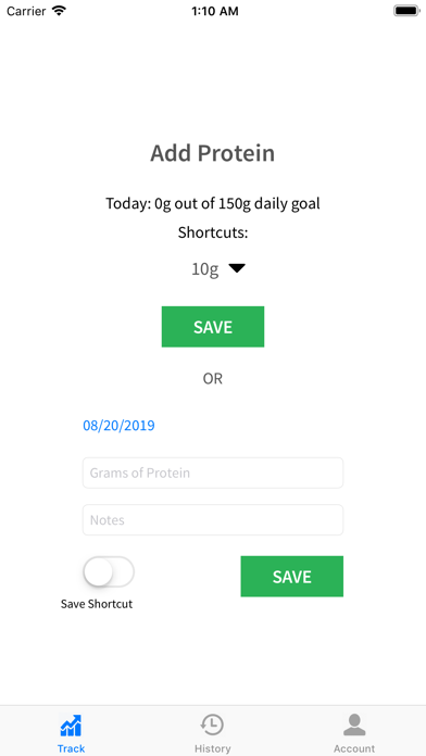 Simple Protein Tracker screenshot 2