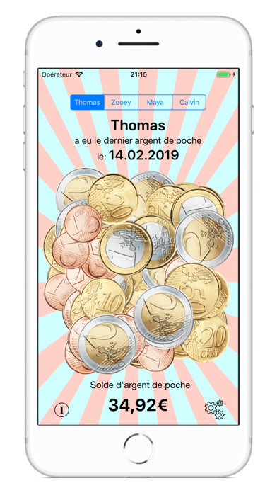 Screenshot #1 pour Gestionnaire d'argent de poche