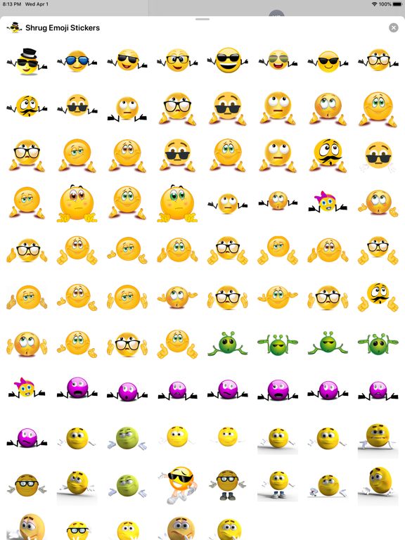 Shrug Emoji Sticker Packのおすすめ画像2