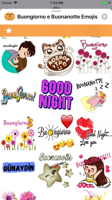 Screenshot #3 pour Buongiorno e Buonanotte Emojis