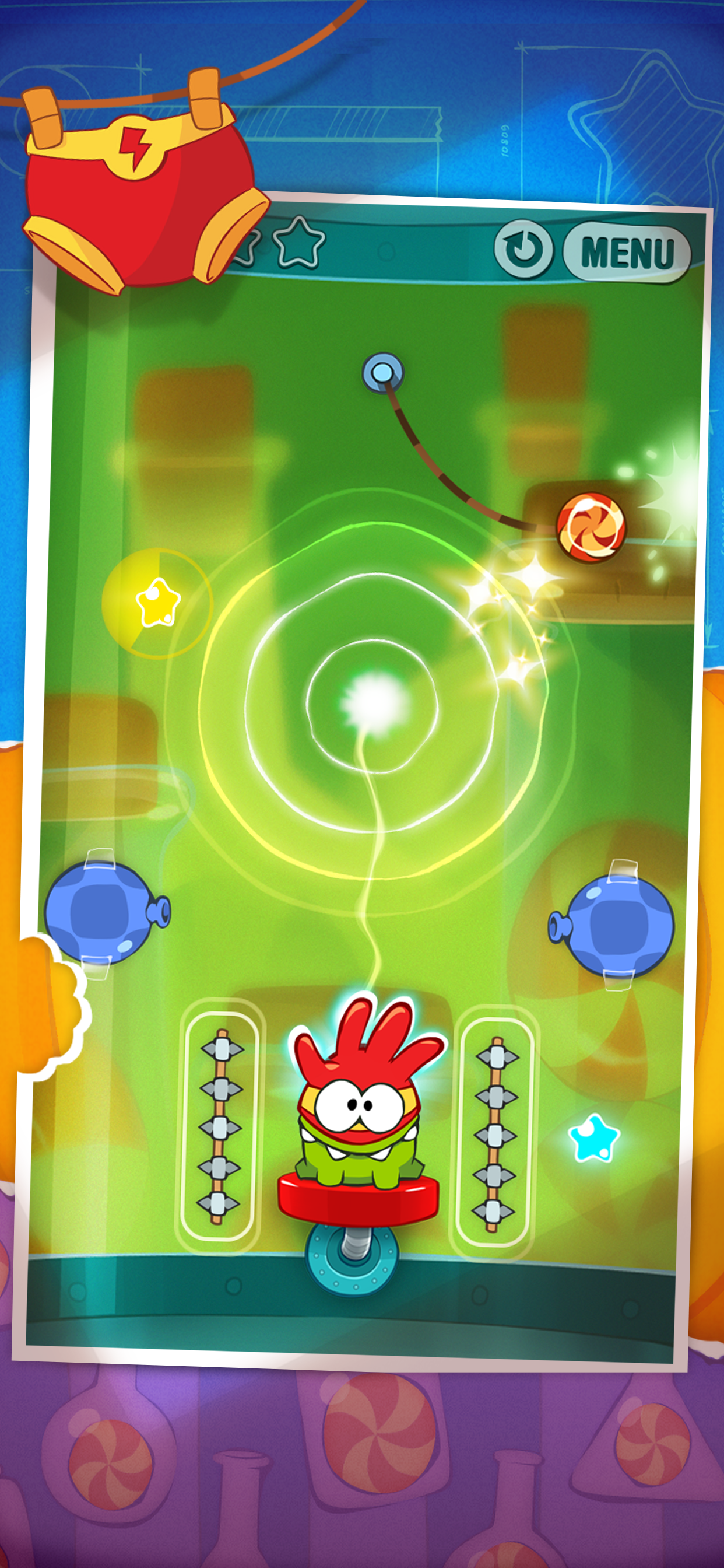 Cut the Rope: Experiments