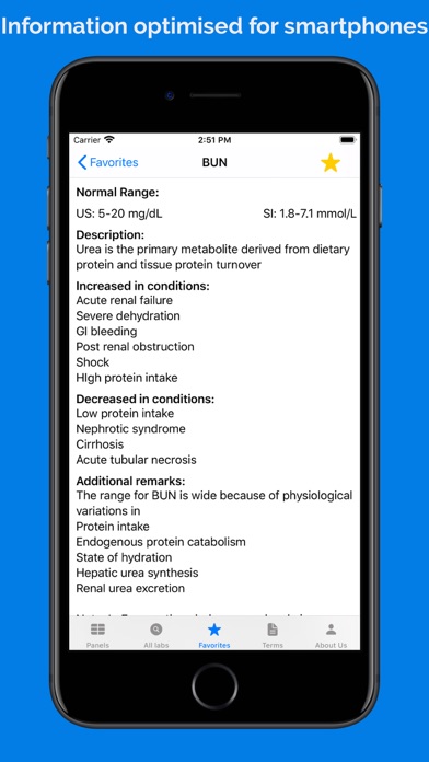 Lab Values Pro: Lab reference Schermata dell'app