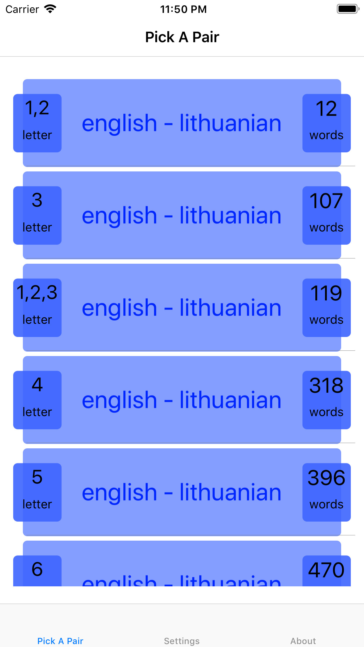 PickAPair Malay - English