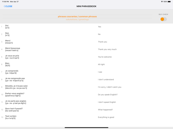 Learn French words with ST iPad screenshot 8 - Education app