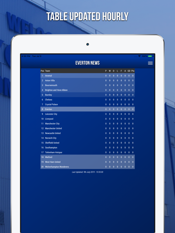 Everton News - Fan App iPad screenshot 4 - Sports app