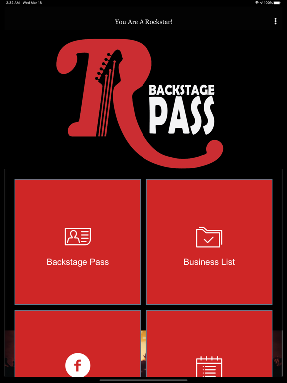 Rockstar Backstage Pass iPad screenshot 1 - Business app