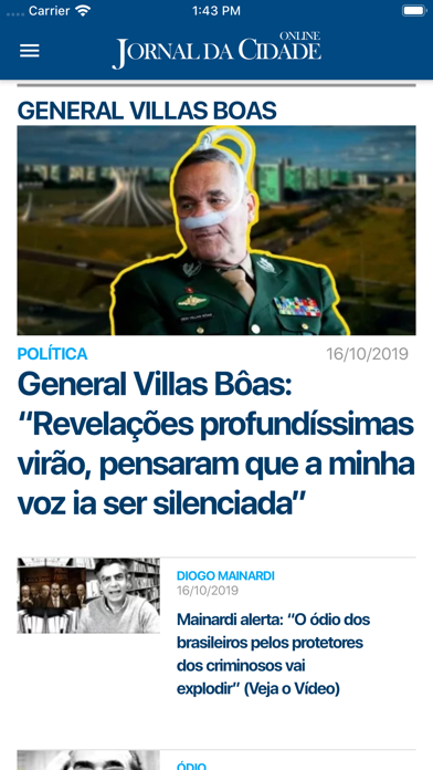 Jornal da Cidade Online Screenshot