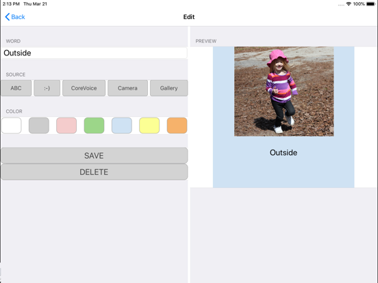 CoreVOICE - AAC core board iPad screenshot 10 - Education app