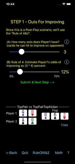 Game screenshot Poker Odds Teacher apk