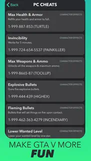 all cheats for gta 5 (v) codes iphone screenshot 3