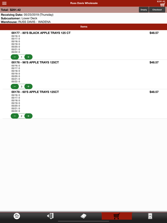 Russ Davis Checkout iPad screenshot